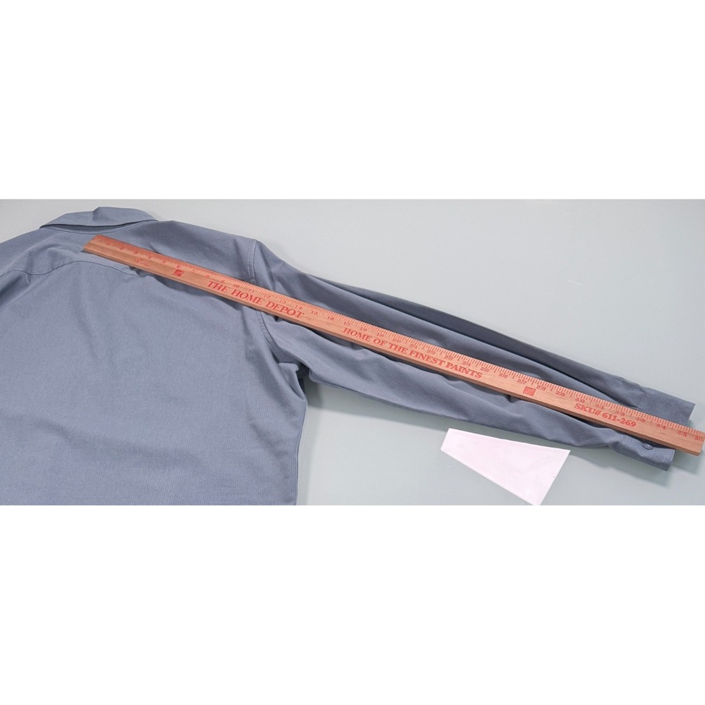 FLX Urban Commuter Performance Long Sleeve Tech Shirt Mens Slate Blue - XXL Slim - Picture 10 of 11
